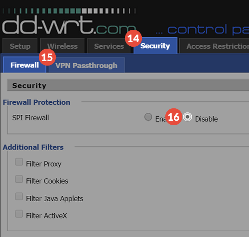 How to set up L2TP VPN on DD-WRT Routers: Step 2