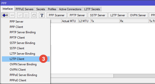 How to set up L2TP VPN on Mikrotik Routers: Step 2