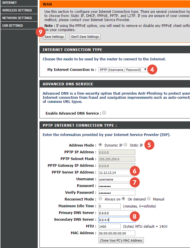 How to set up VPN on D-Link Routers: Step 2