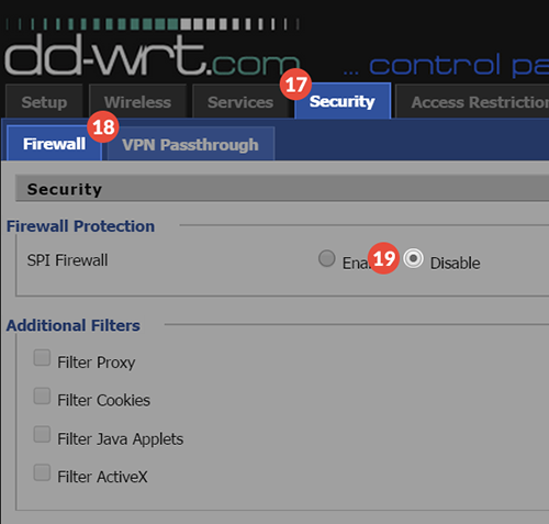 How to set up PPTP VPN on DD-WRT Routers: Step 2