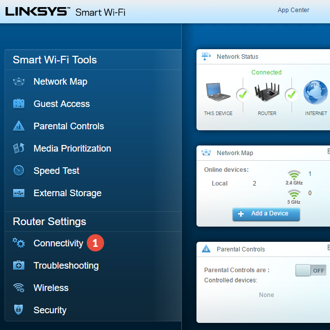 How to set up VPN on Linksys Routers: Step 1