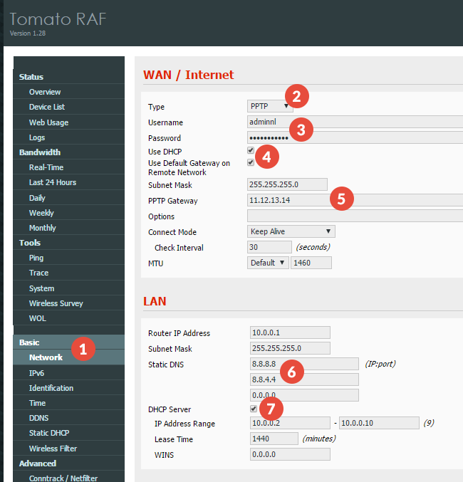 How to set up VPN on Tomato Routers: Step 1