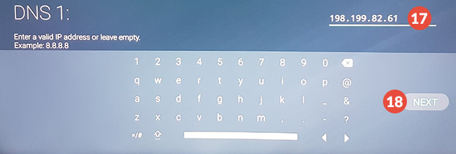 How to set up Smart DNS on Sony Bravia Android TV: Step 14