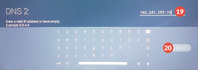 How to set up Smart DNS on Sony Bravia Android TV: Step 15