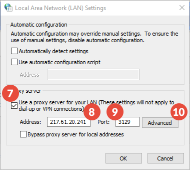 Chrome Proxy Setup: Step 5