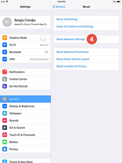 How to Reset Network Settings on iOS: Step 3