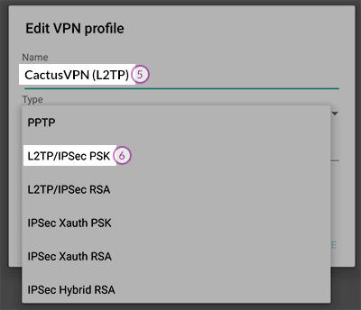 Android Lollipop L2TP VPN Setup: Step 5