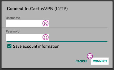 How to set up L2TP VPN on Android Lollipop: Step 7