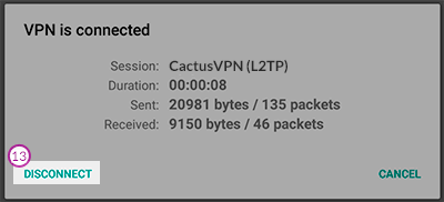 Android Lollipop L2TP VPN Setup: Step 8