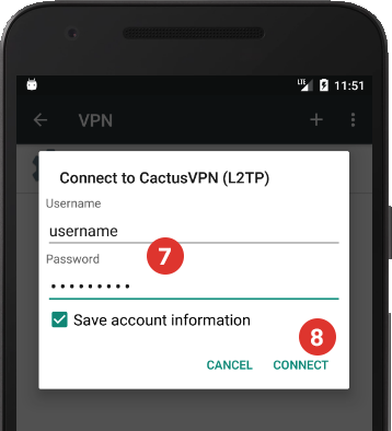 How to set up L2TP VPN on Android Marshmallow: Step 9