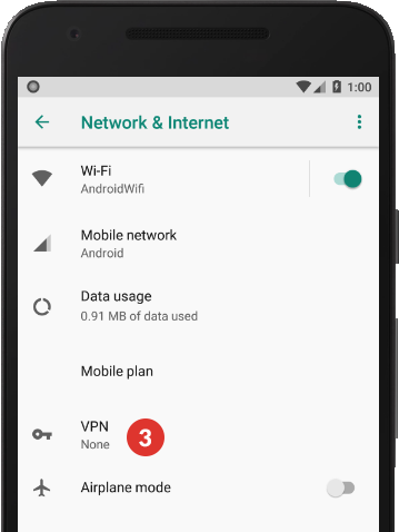How to set up L2TP VPN on Android Oreo: Step 3