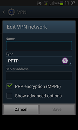 How to set up L2TP VPN on Android KitKat: Step 5