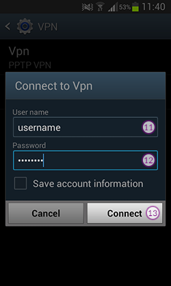 How to set up L2TP VPN on Android KitKat: Step 8