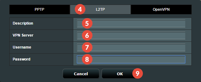 How to set up L2TP VPN on Asus Routers: Step 4