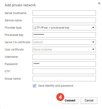 How to set up VPN on Chromebook: Step 3