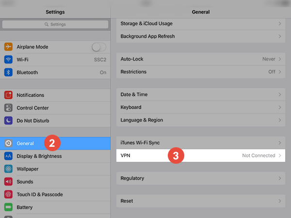 How to set up L2TP VPN on iPad: Step 2