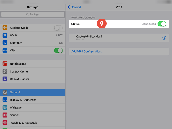 How to set up L2TP VPN on iPad: Step 7