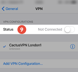 How to set up L2TP VPN on iPhone: Step 8