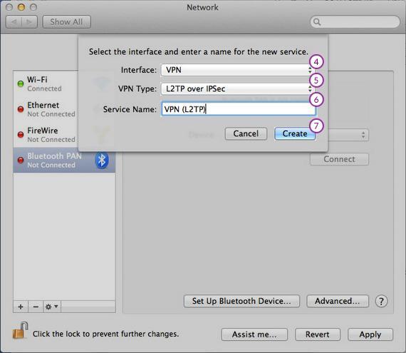 How to set up L2TP VPN on macOS: Step 4