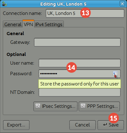 How to set up L2TP/IPSec VPN on Ubuntu: Step 6