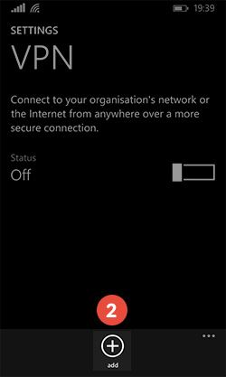 How to set up L2TP VPN on Windows Phone: Step 2