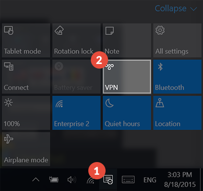 How to set up L2TP VPN on Windows 10: Step 1