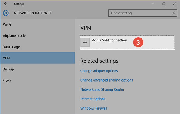 How to set up L2TP VPN on Windows 10: Step 2