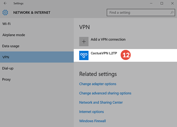 How to set up L2TP VPN on Windows 10: Step 4