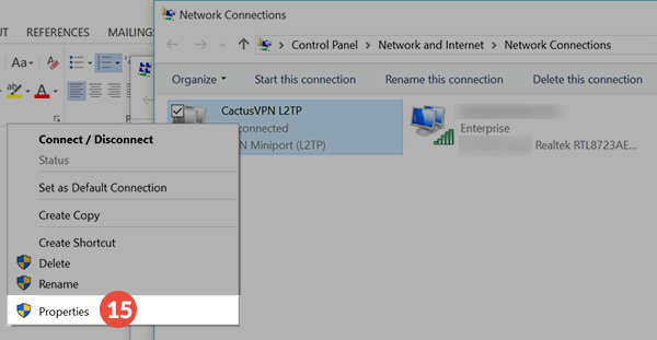 How to set up L2TP VPN on Windows 10: Step 7