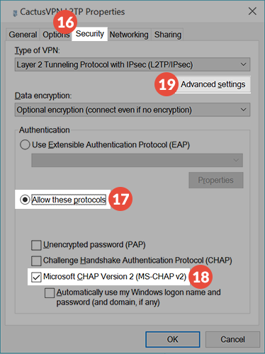 How to set up L2TP VPN on Windows 10: Step 8