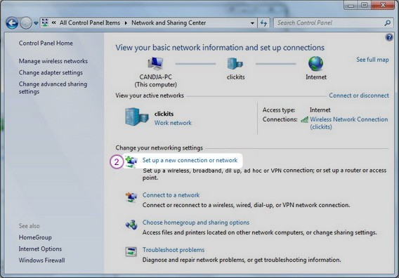 How to set up L2TP VPN on Windows 7: Step 2