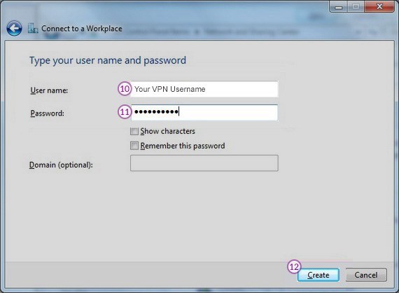 How to set up L2TP VPN on Windows 7: Step 6