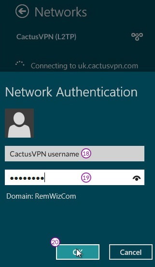 How to set up L2TP VPN on Windows 8: Step 11