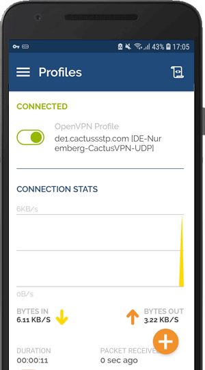 How to set up OpenVPN  on Android: Step 7