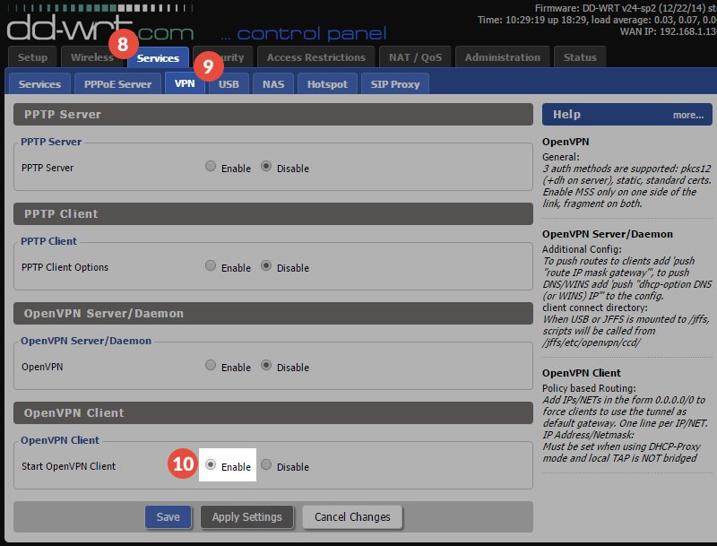 How to set up OpenVPN on DD-WRT Routers: Step 3