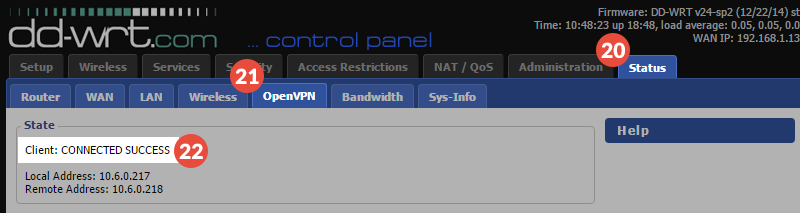 How to set up OpenVPN on DD-WRT Routers: Step 8