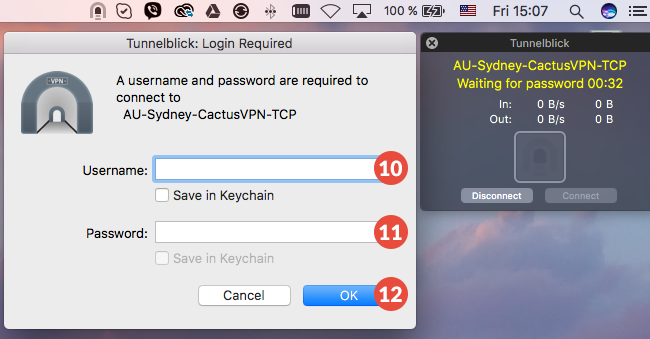 How to set up OpenVPN on macOS: Step 8