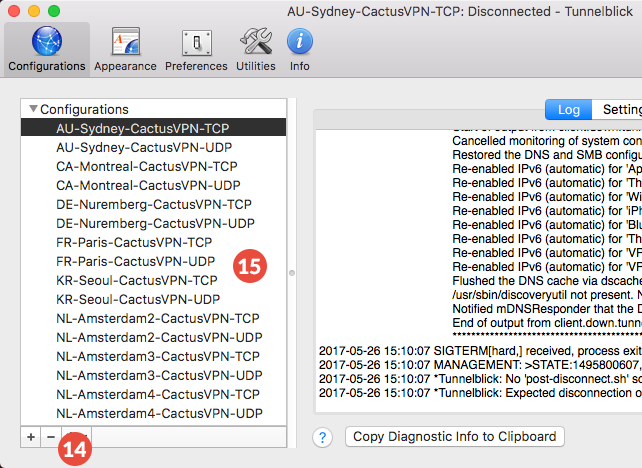 How to set up OpenVPN on macOS: Step 9