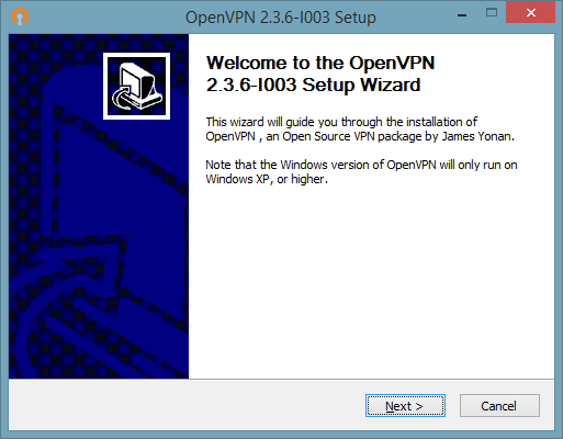 How to set up OpenVPN on Windows XP: Step 1