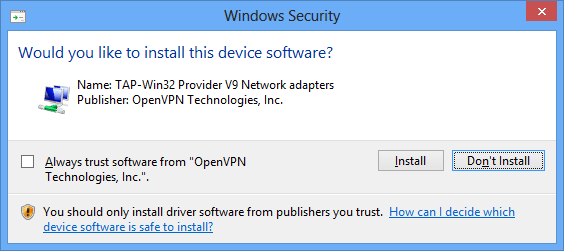 How to set up OpenVPN on Windows Vista: Step 5