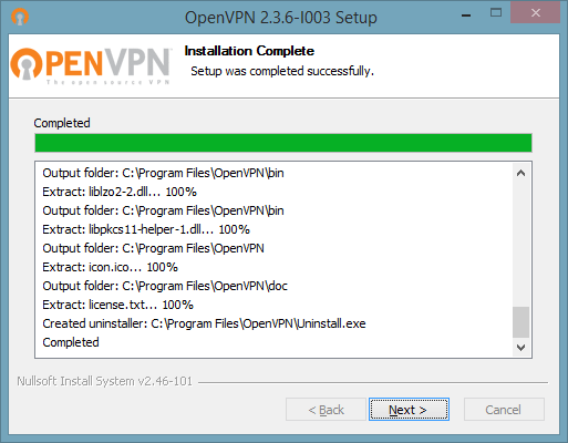 How to set up OpenVPN on Windows XP: Step 6