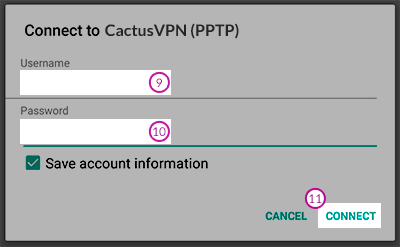 How to set up PPTP VPN on Android Lollipop: Step 6