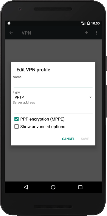 How to set up PPTP VPN on Android Marshmallow: Step 6