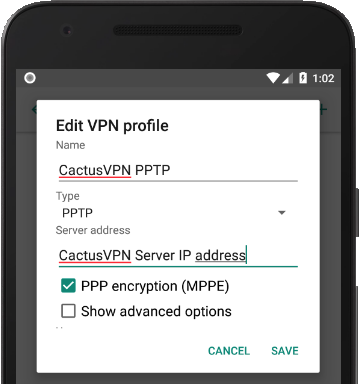 How to set up PPTP VPN on Android Oreo: Step 6
