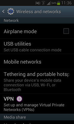 How to set up PPTP VPN on Android KitKat: Step 3