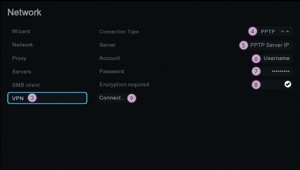 How to set up VPN on Boxee Box: Step 3