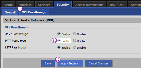 How to set up PPTP VPN on DD-WRT Routers: Step 4