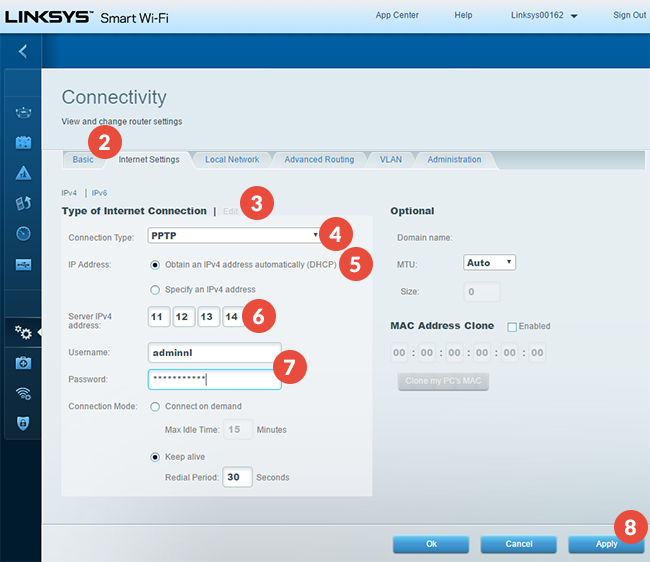 How to set up VPN on Linksys Routers: Step 2