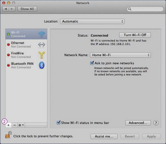 How to set up PPTP VPN on macOS: Step 2