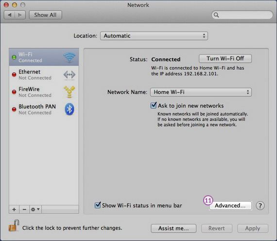 How to set up PPTP VPN on macOS: Step 6